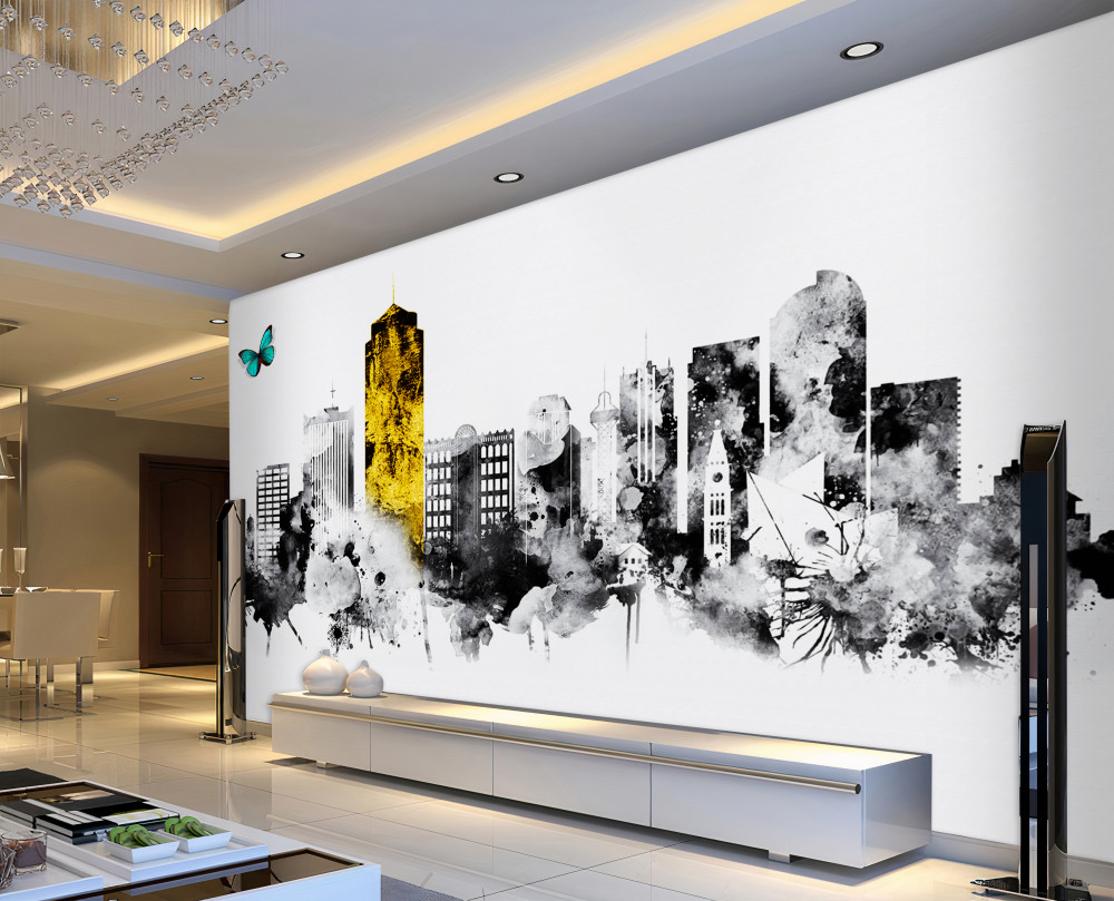 Fototapeta abstrakcyjne miasto w zarysie