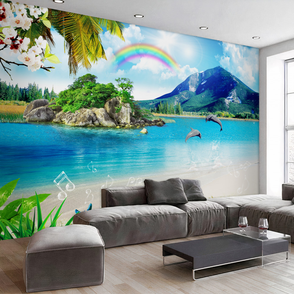 Fototapeta tęcza na plaży