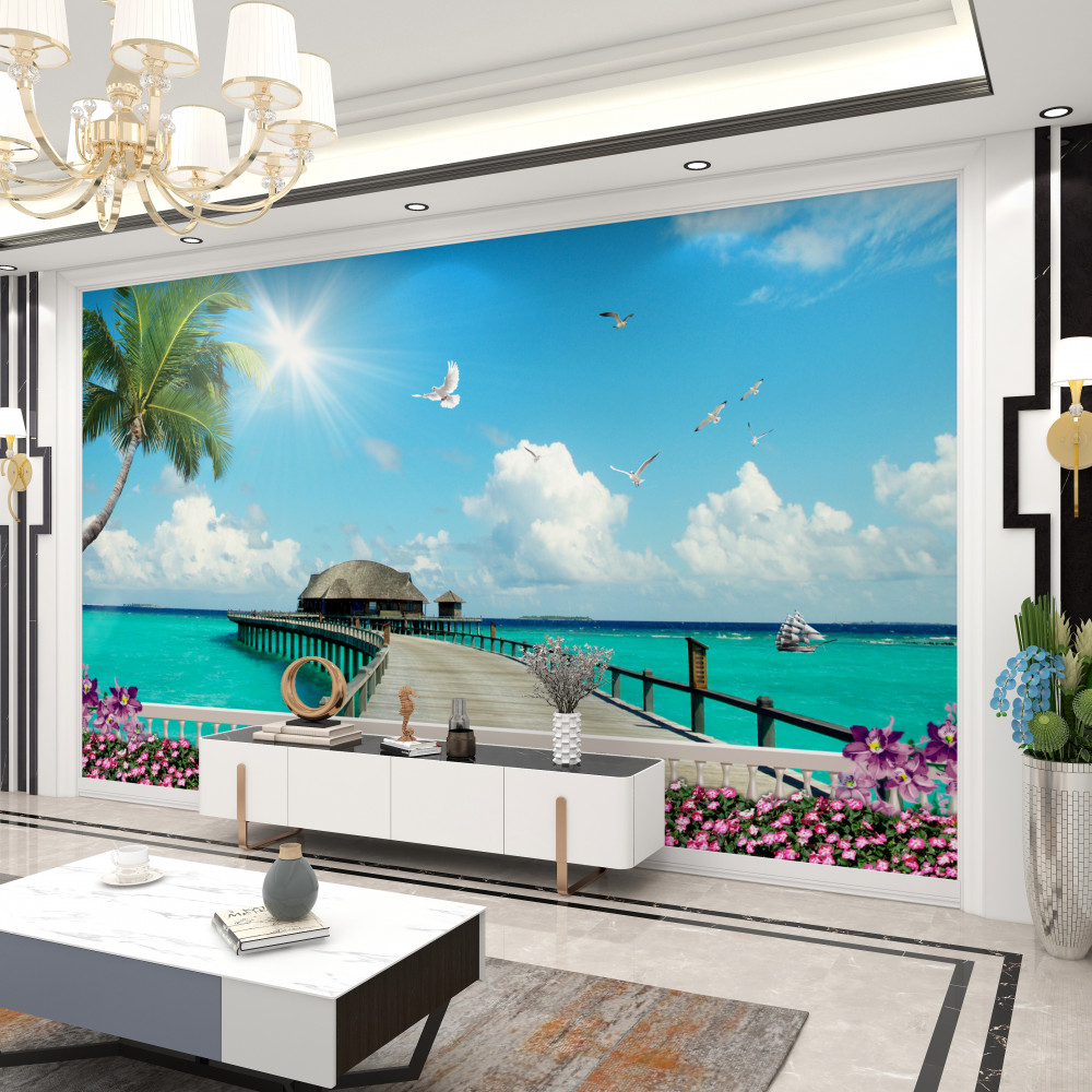 Fototapeta pomost prowadzący do zatoki