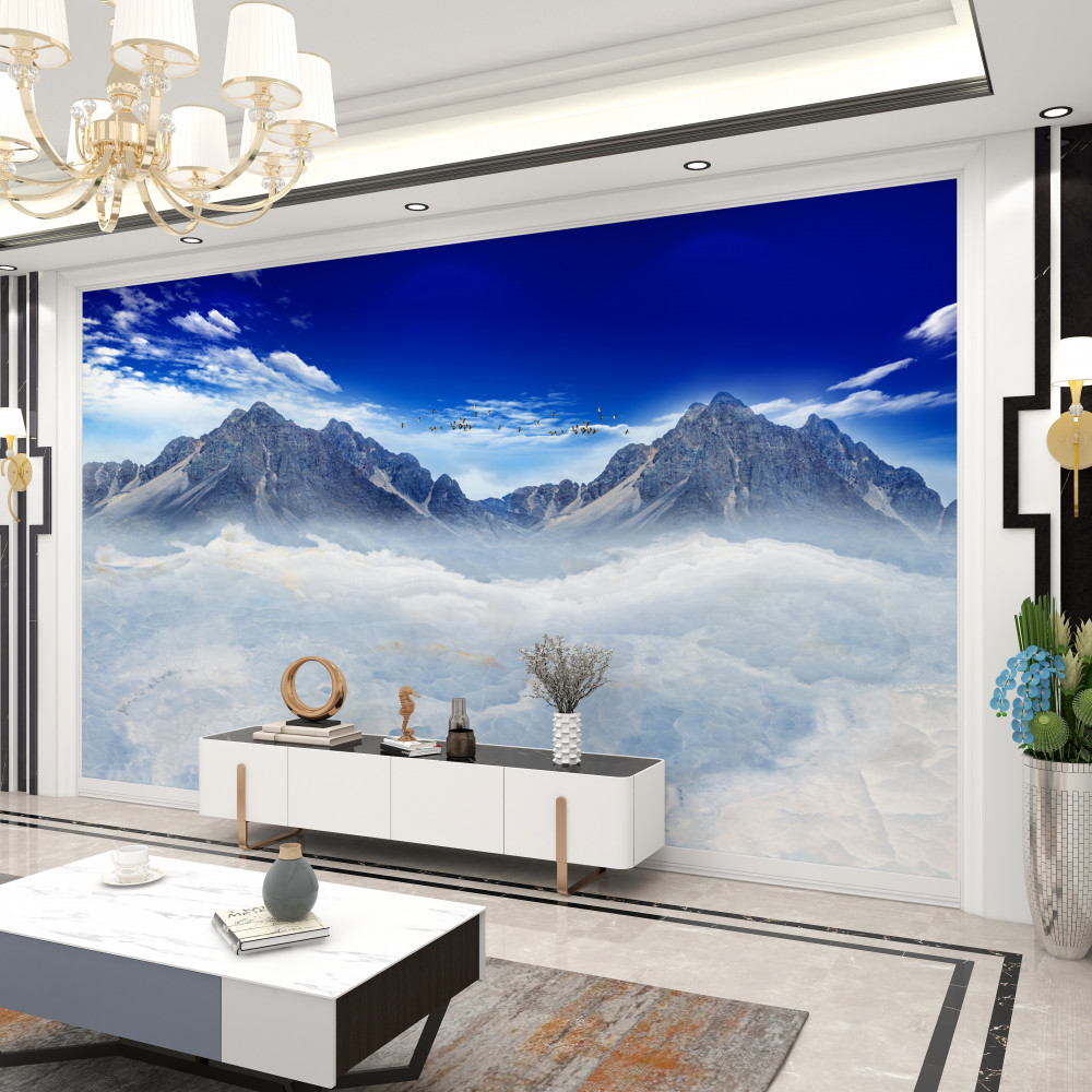 Fototapeta hipnotyzująca mglista przestrzeń w górach