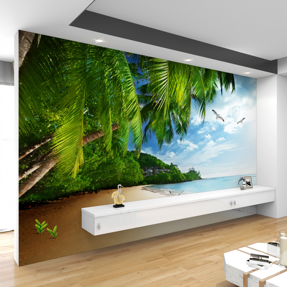 Fototapeta piaszczysta plaża na bezludnej wyspie