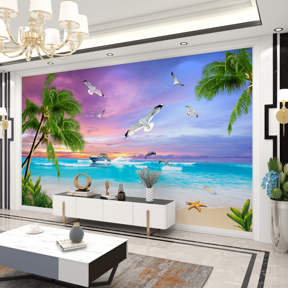 Fototapeta łódź i tropikalny brzeg