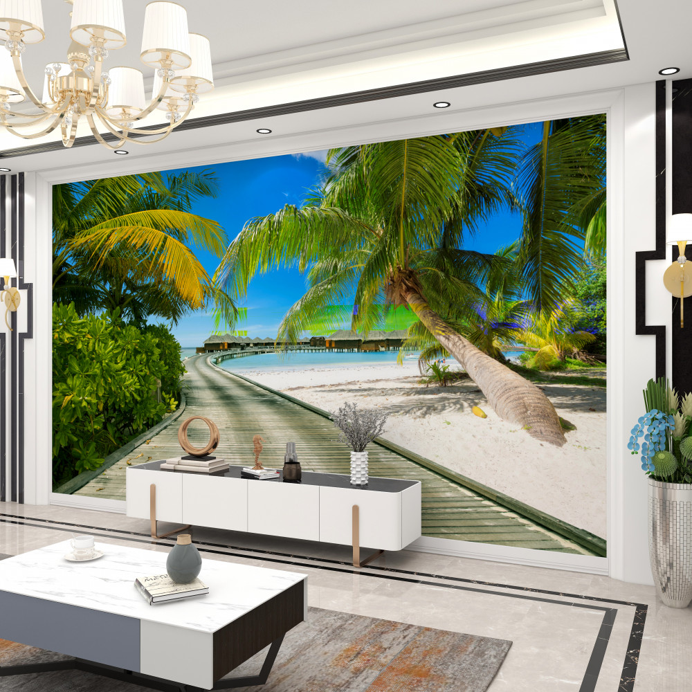 Fototapeta droga do domów nad morzem