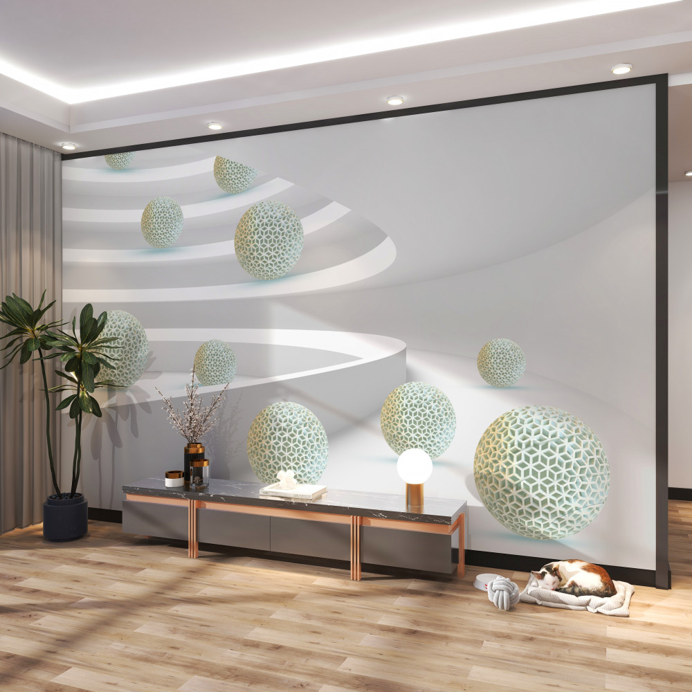 Fototapeta kulki opadają na pierścienie