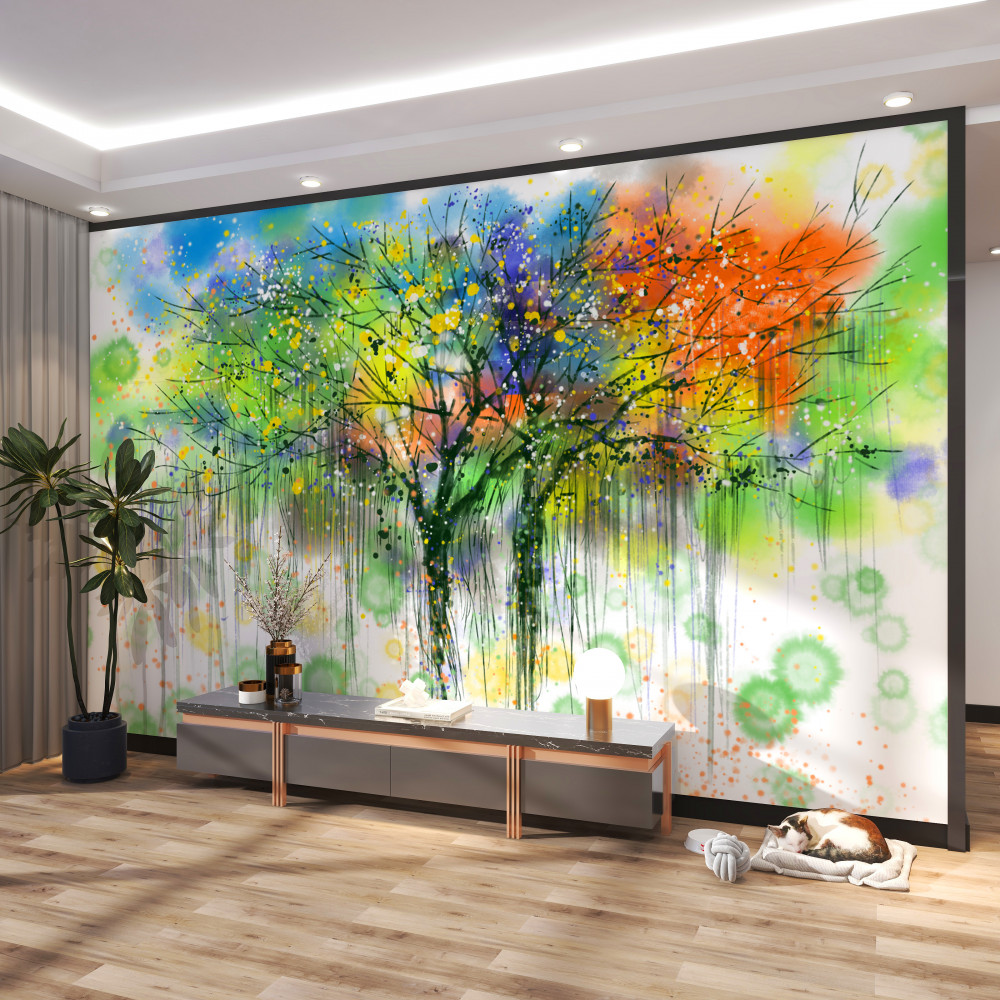 Fototapeta jasne jesienne kwiaty leśne