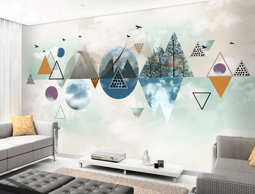 Fototapeta górski las i błękitne niebo