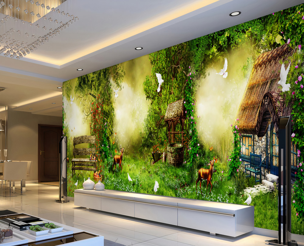 Fototapeta bajkowy dom w lesie