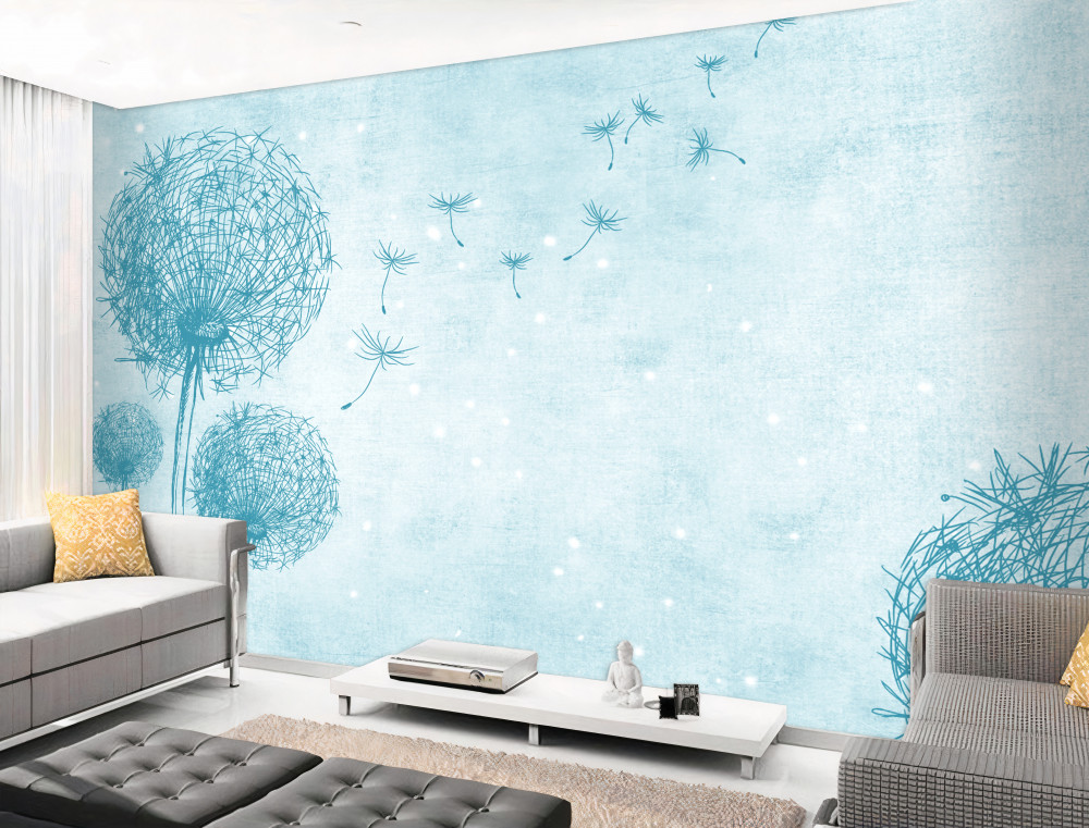 Fototapeta niebiańskie latające mlecze