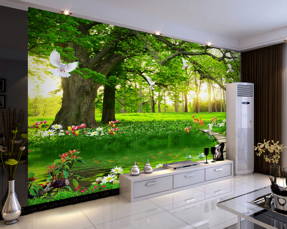 Fototapeta zielona słoneczna łąka o świcie