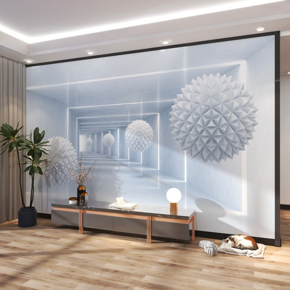 Fototapeta kule i tunel w perspektywie