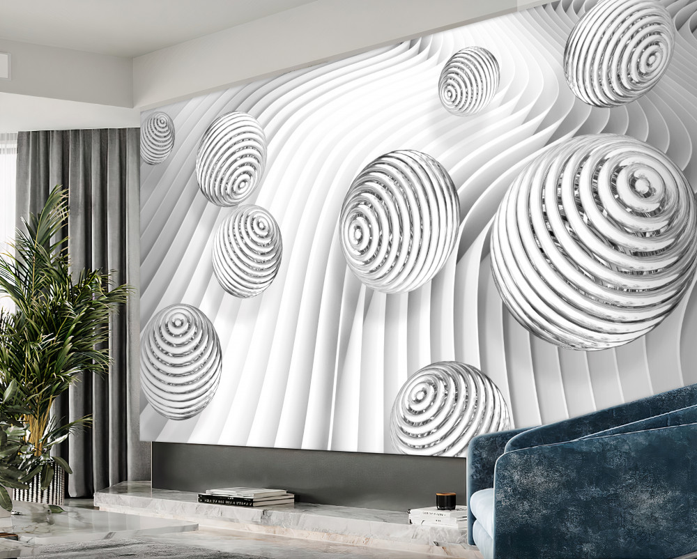 Fototapeta kulki w paski ślizgają się po powierzchni