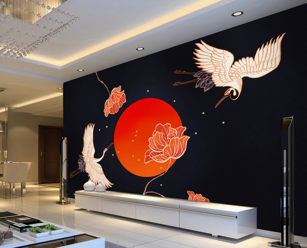 Fototapeta żurawie widzą zachód słońca