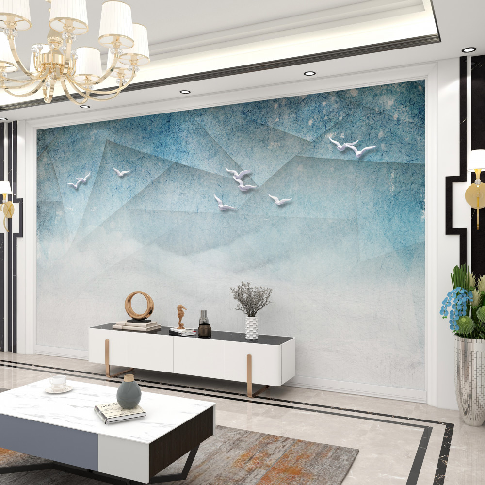 Fototapeta ptaki szybują nad wodą