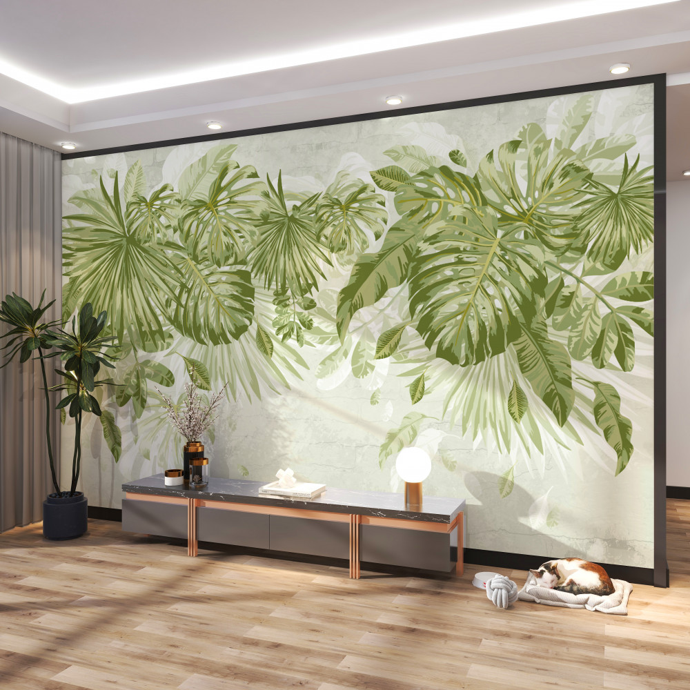 Fototapeta tropikalna monstera i liście bananów