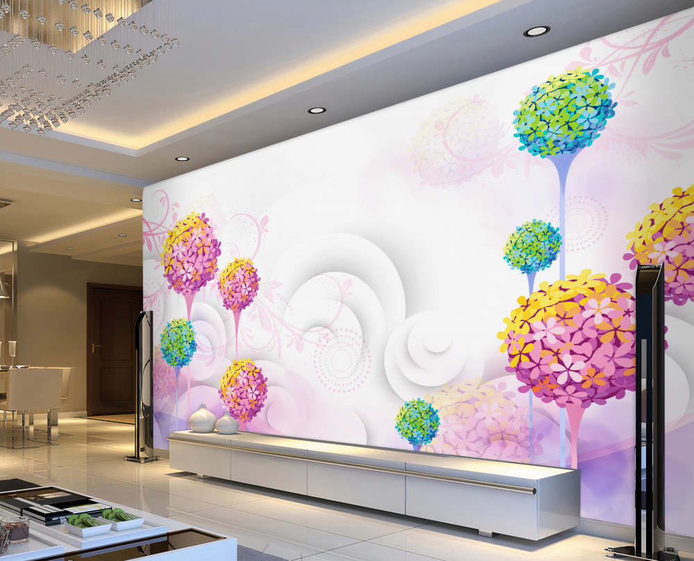 Fototapeta abstrakcyjne kolorowe mlecze