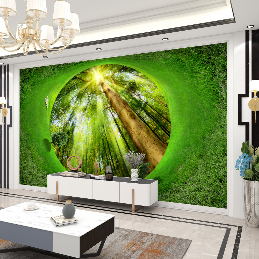 Fototapeta smukły zielony las w obiektywie