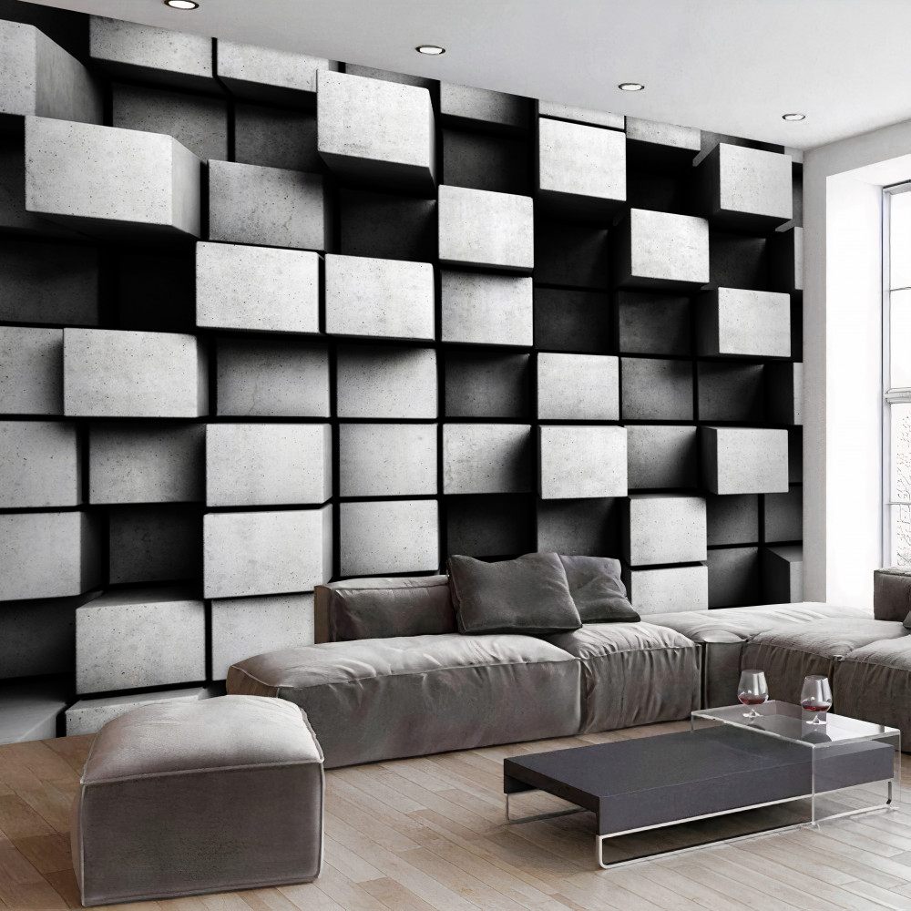 Fototapeta szare kostki złożone poziomo