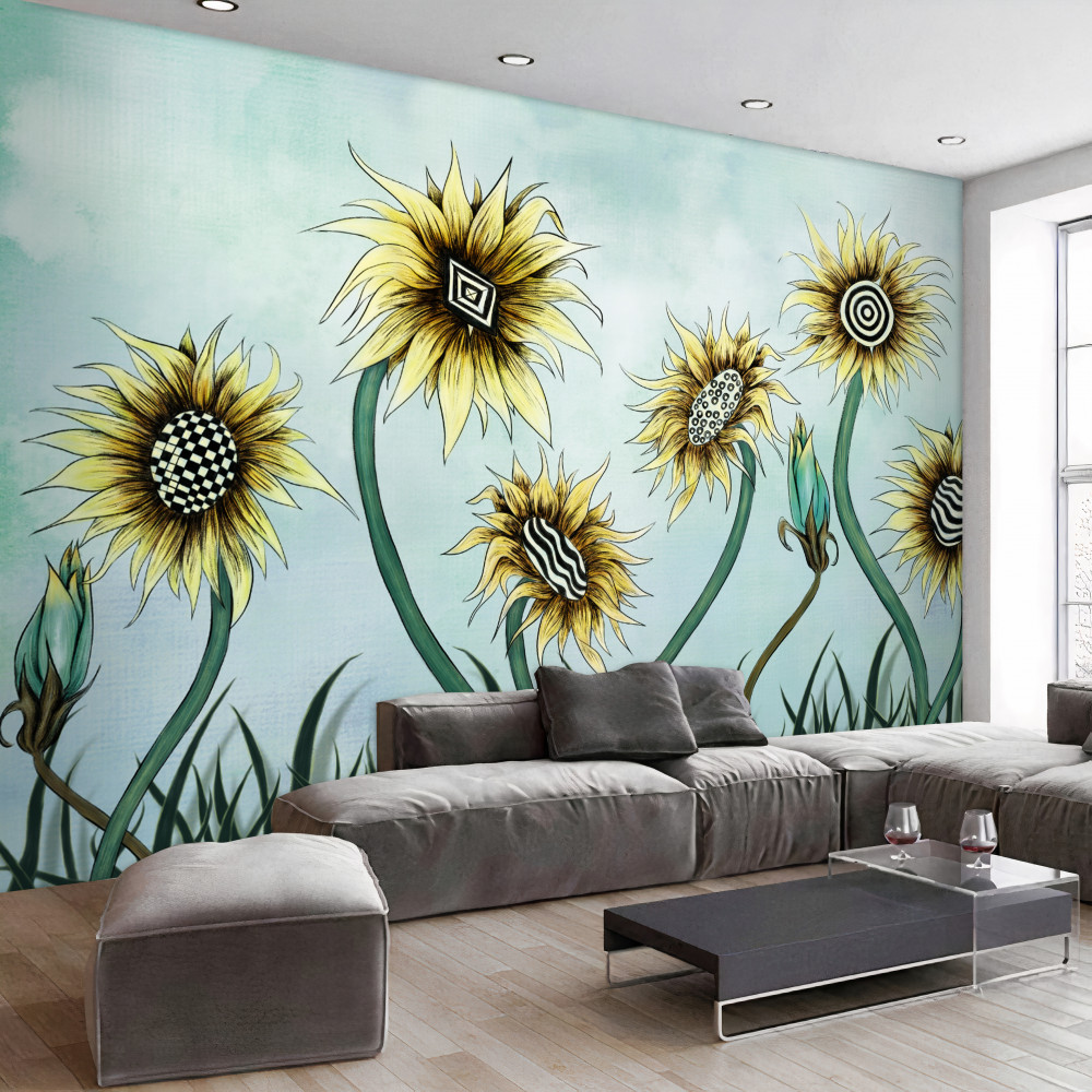 Fototapeta fantastyczne żółte kwiaty