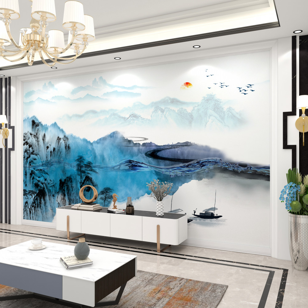 Fototapeta wioska rybacka w górach