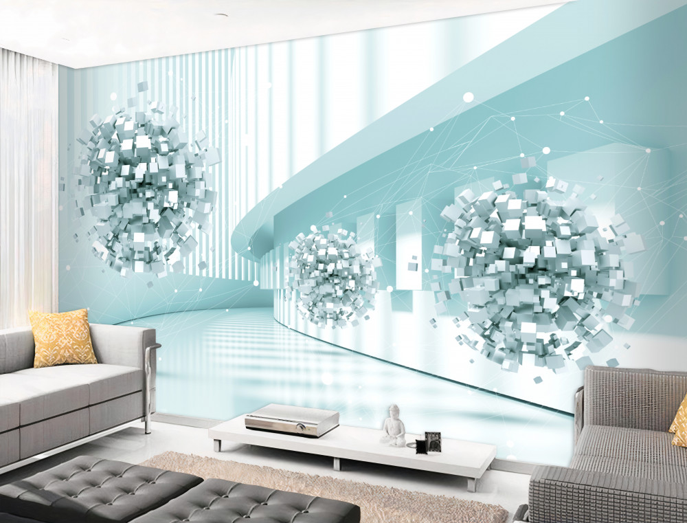 Fototapeta abstrakcyjne kule wznoszą się po drodze