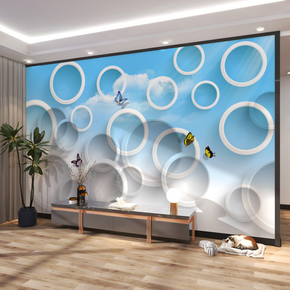 Fototapeta błękitne niebo w kręgach