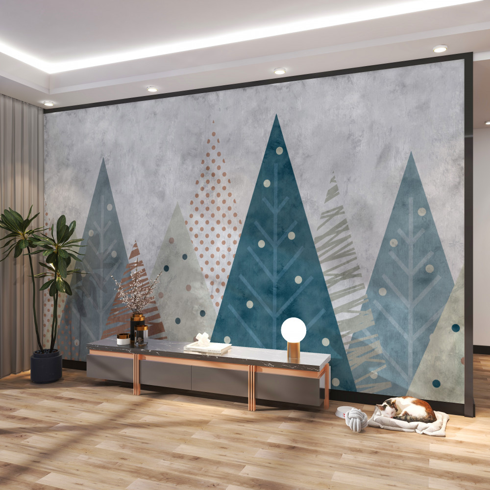 Fototapeta Abstrakcja lasów iglastych jesienią