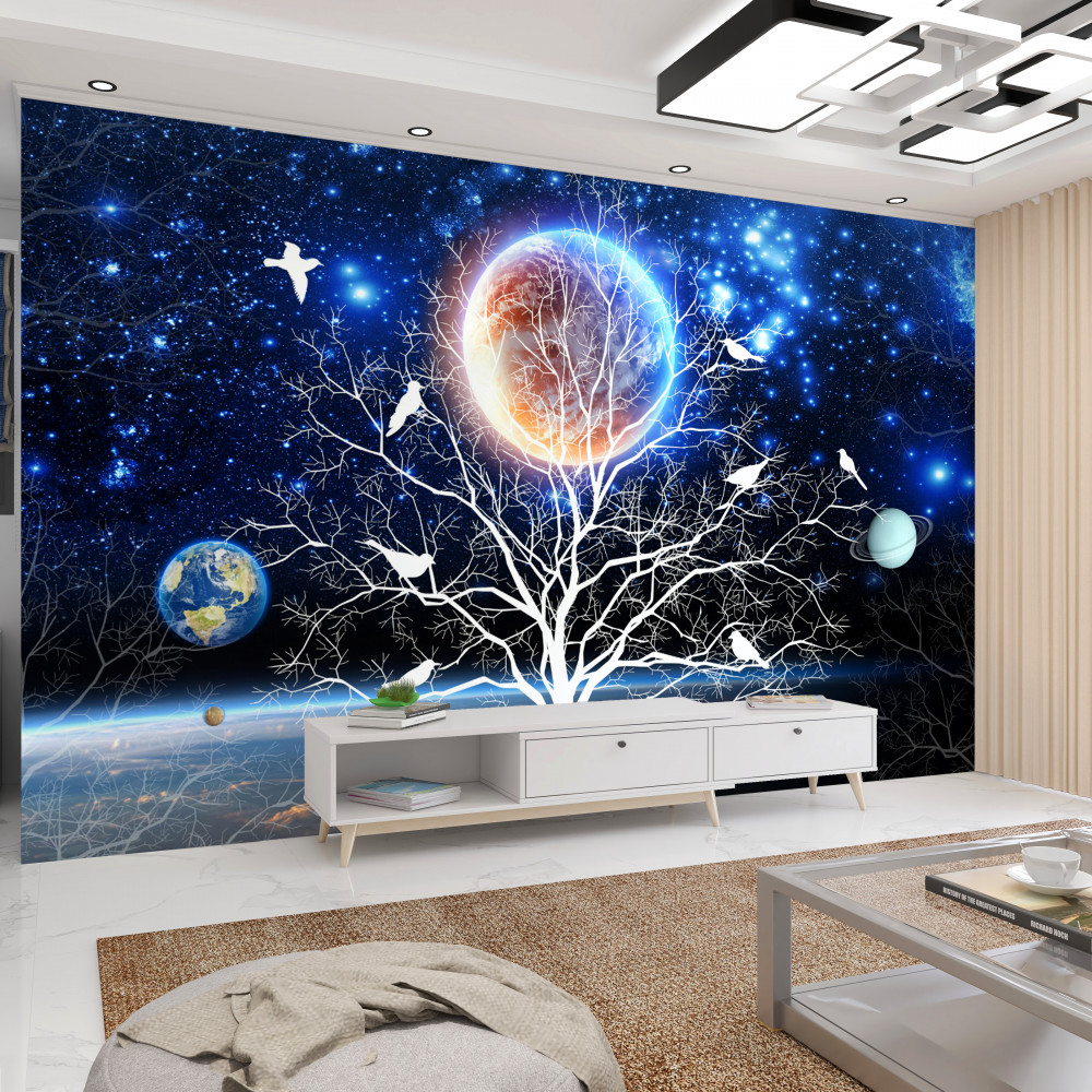 Fototapeta drzewo świata na nocnym niebie