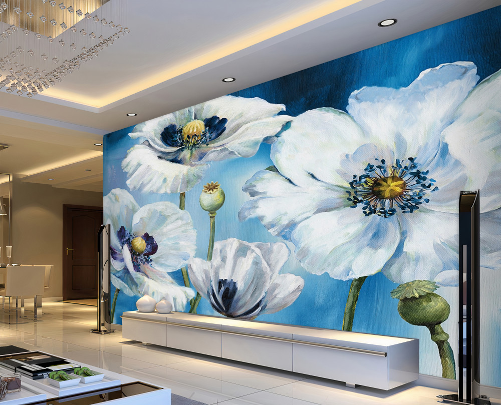 Fototapeta ogromne białe maki