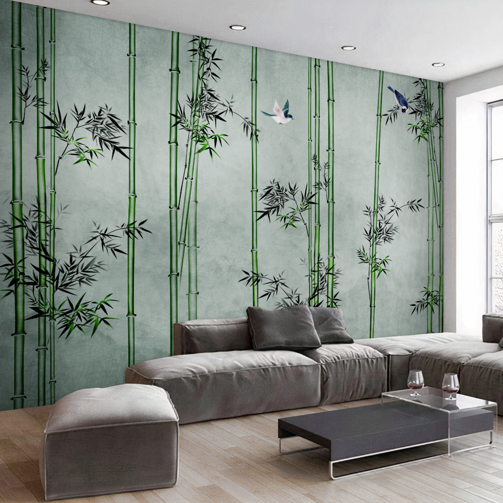 Fototapeta mgła w bambusowym lesie