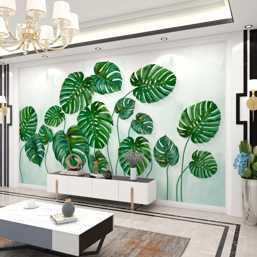 Fototapeta zielone liście monstery