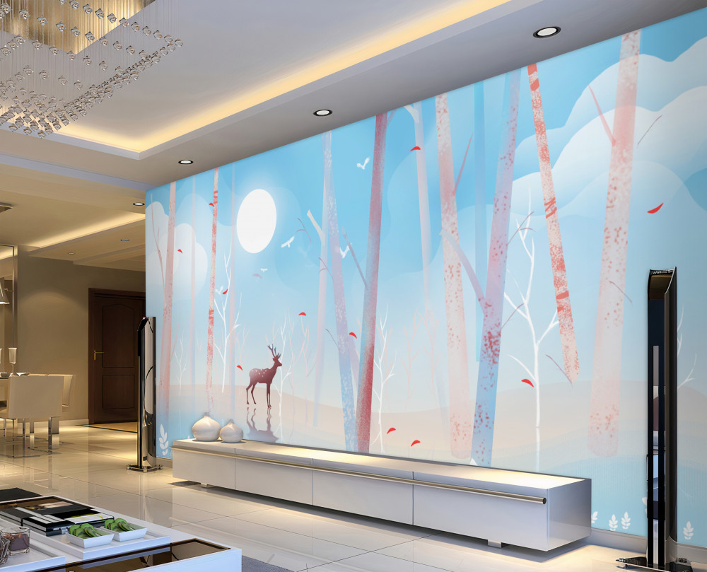 Fototapeta jelenie w wiosennym lesie