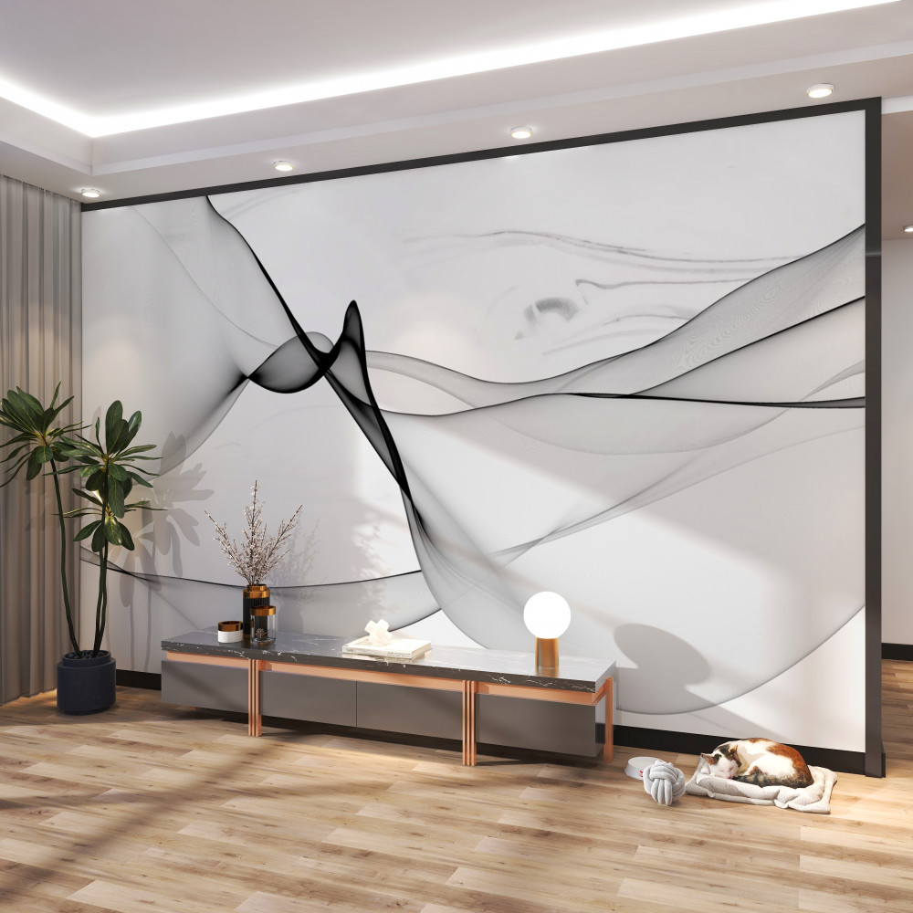 Fototapeta streszczenie czarno-biały dym