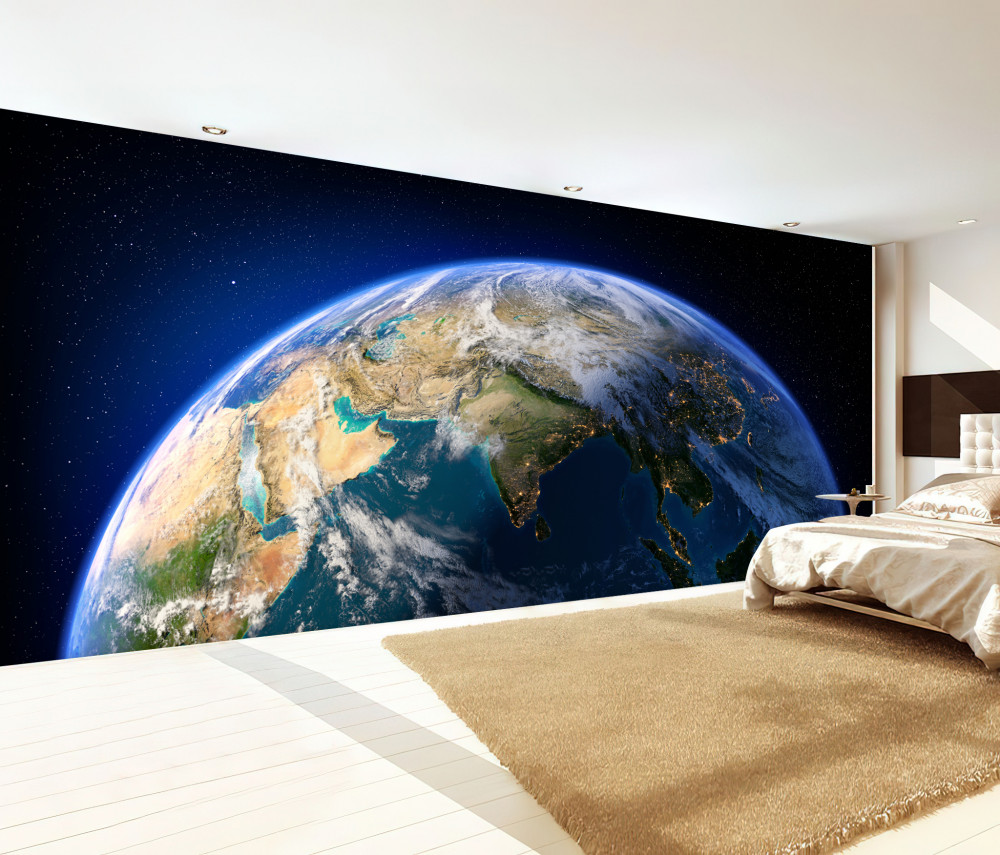 Fototapeta Widok planety Ziemia z kosmosu