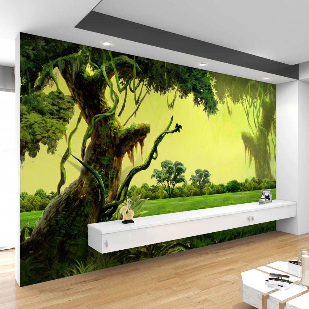 Fototapeta fantastyczny zielony las