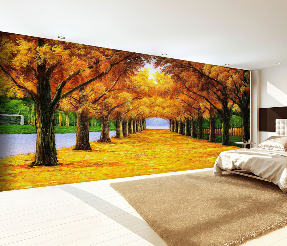 Fototapeta jesień w zielonym parku