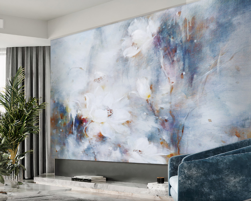 Fototapeta akwarelowa plama kwiatowa