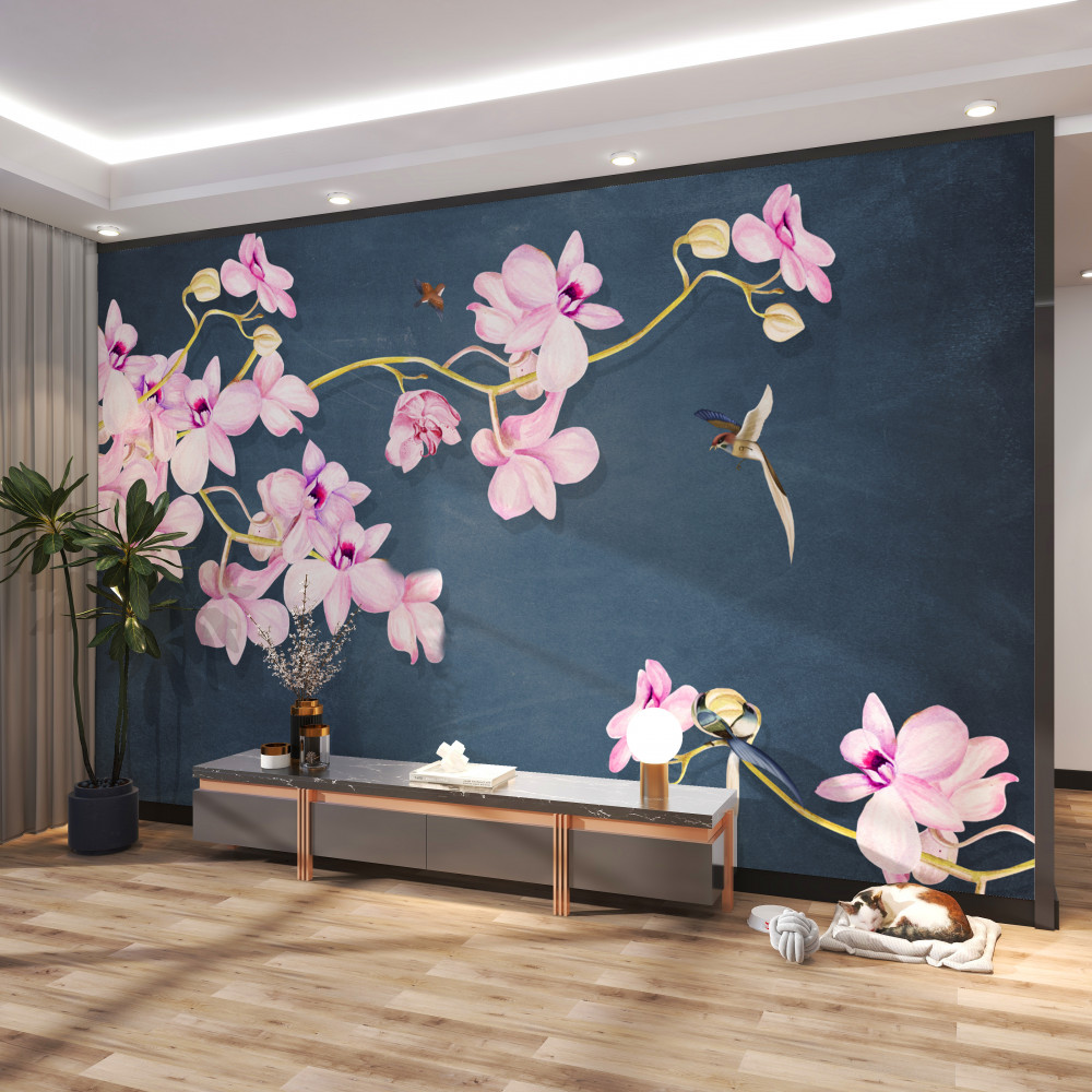 Fototapeta delikatne liliowe storczyki