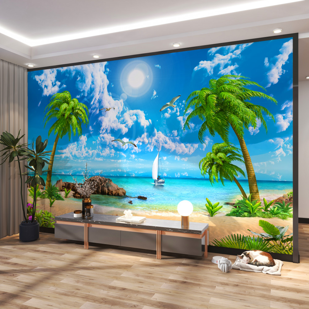 Fototapeta łódź na molo w tropikach