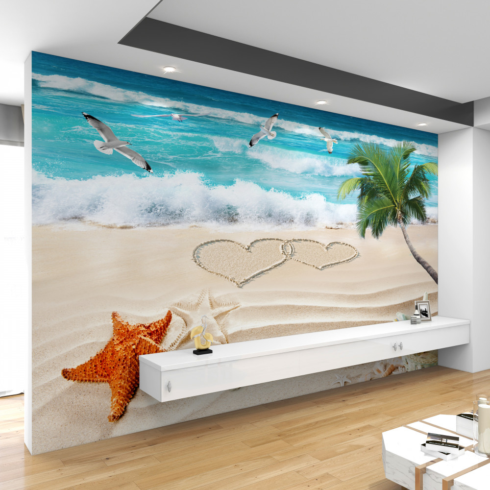 Fototapeta tropikalna plaża i palmy