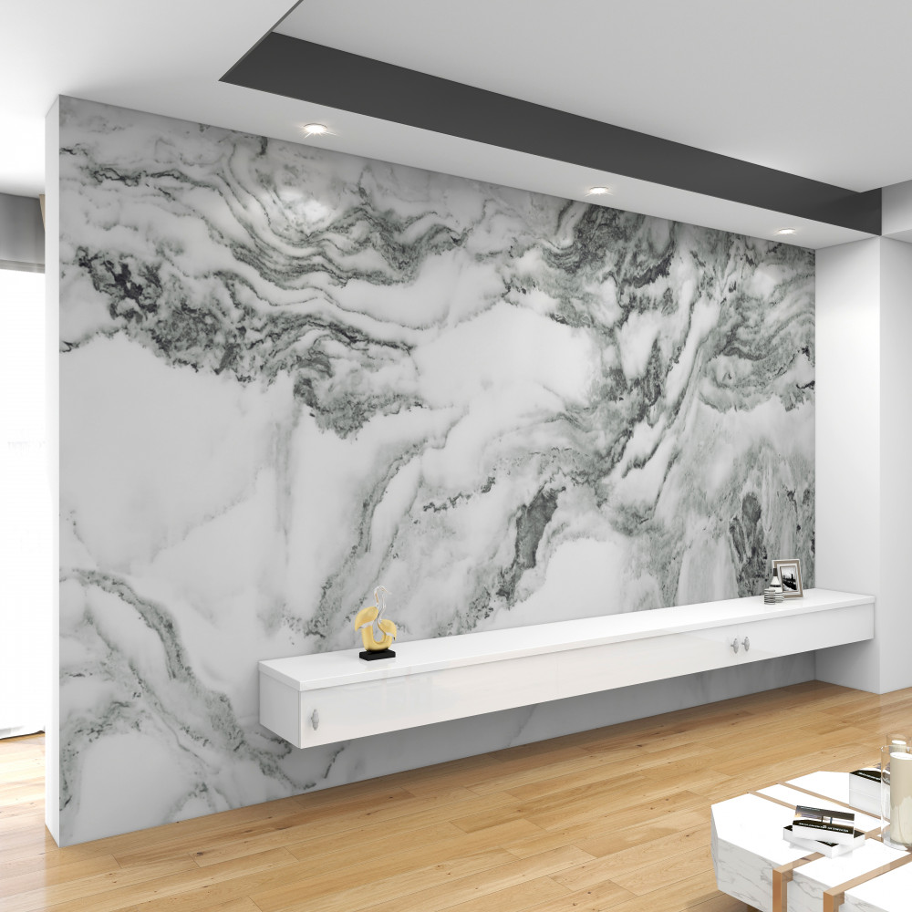 Fototapeta klasyczny czarny biały marmur