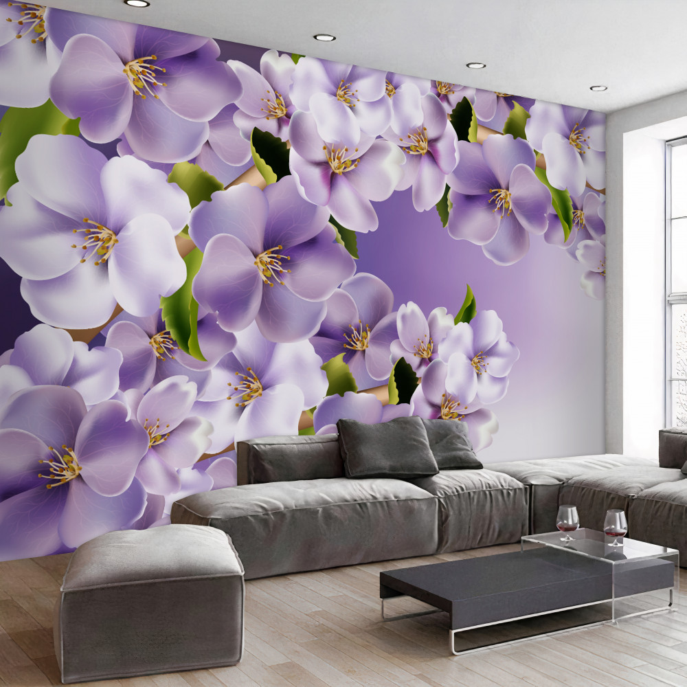 Fototapeta liliowe kolory delikatnej orchidei