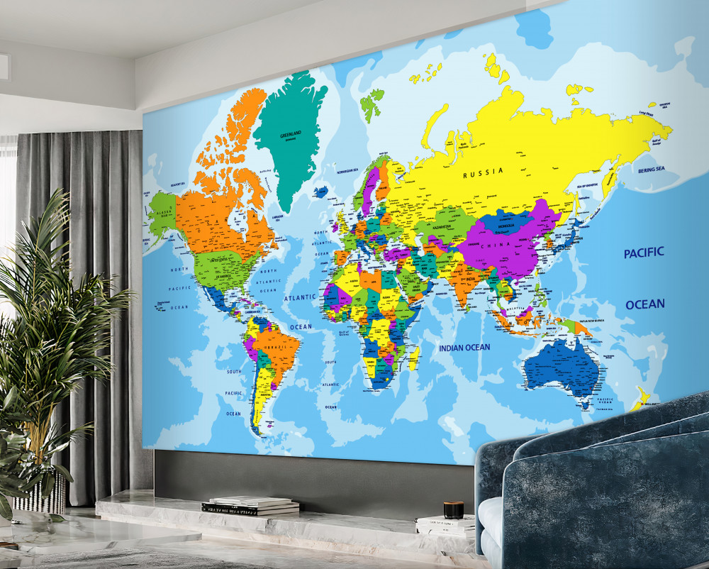 Fototapeta geopolityczna mapa świata