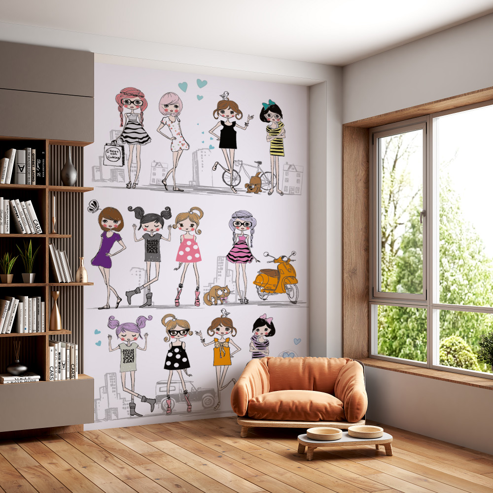 Fototapeta dziewczyny z kreskówek