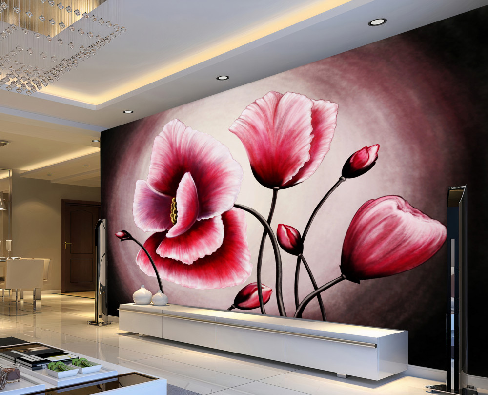 Fototapeta kwitnące różowe maki