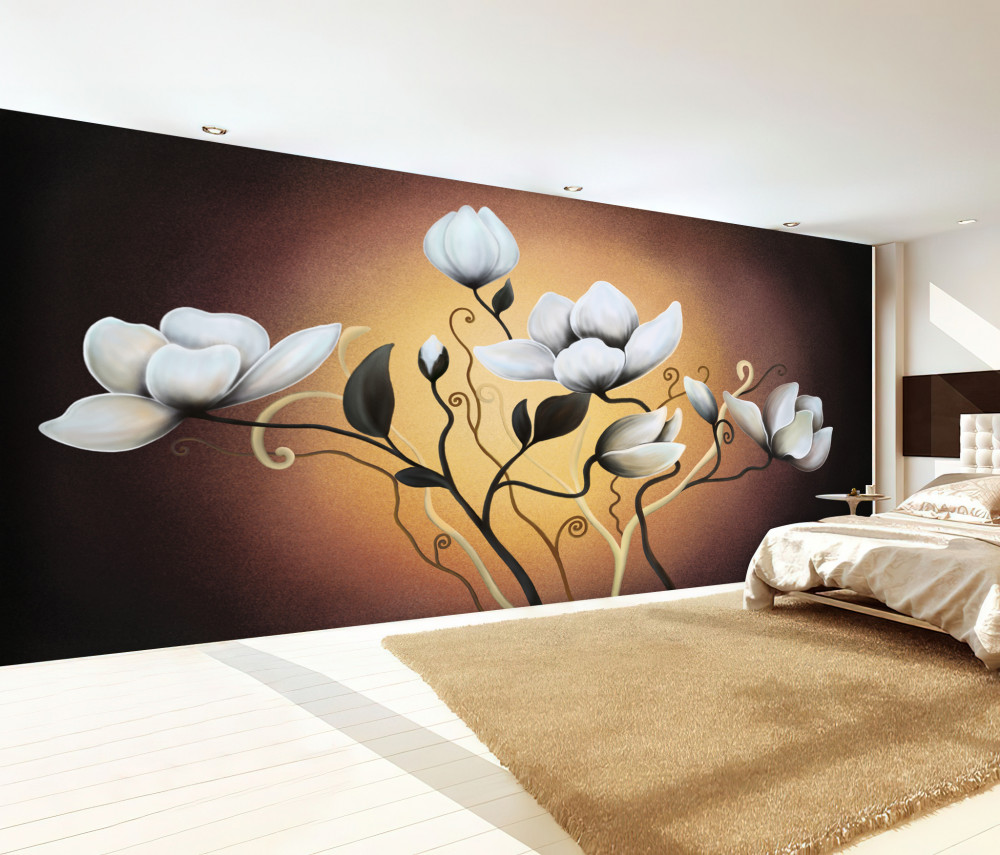 Fototapeta bukiet białych kwiatów magnolii