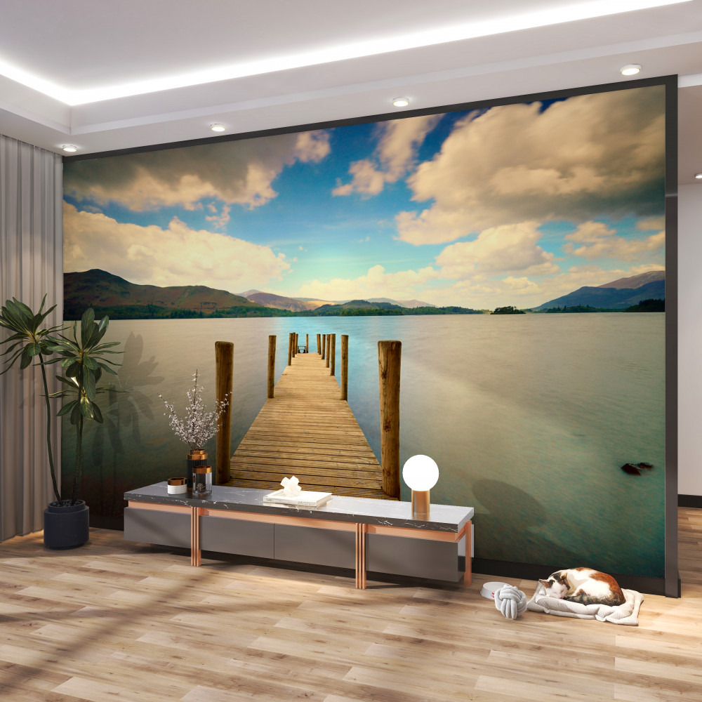 Fototapeta drewniane molo w pobliżu brzegu