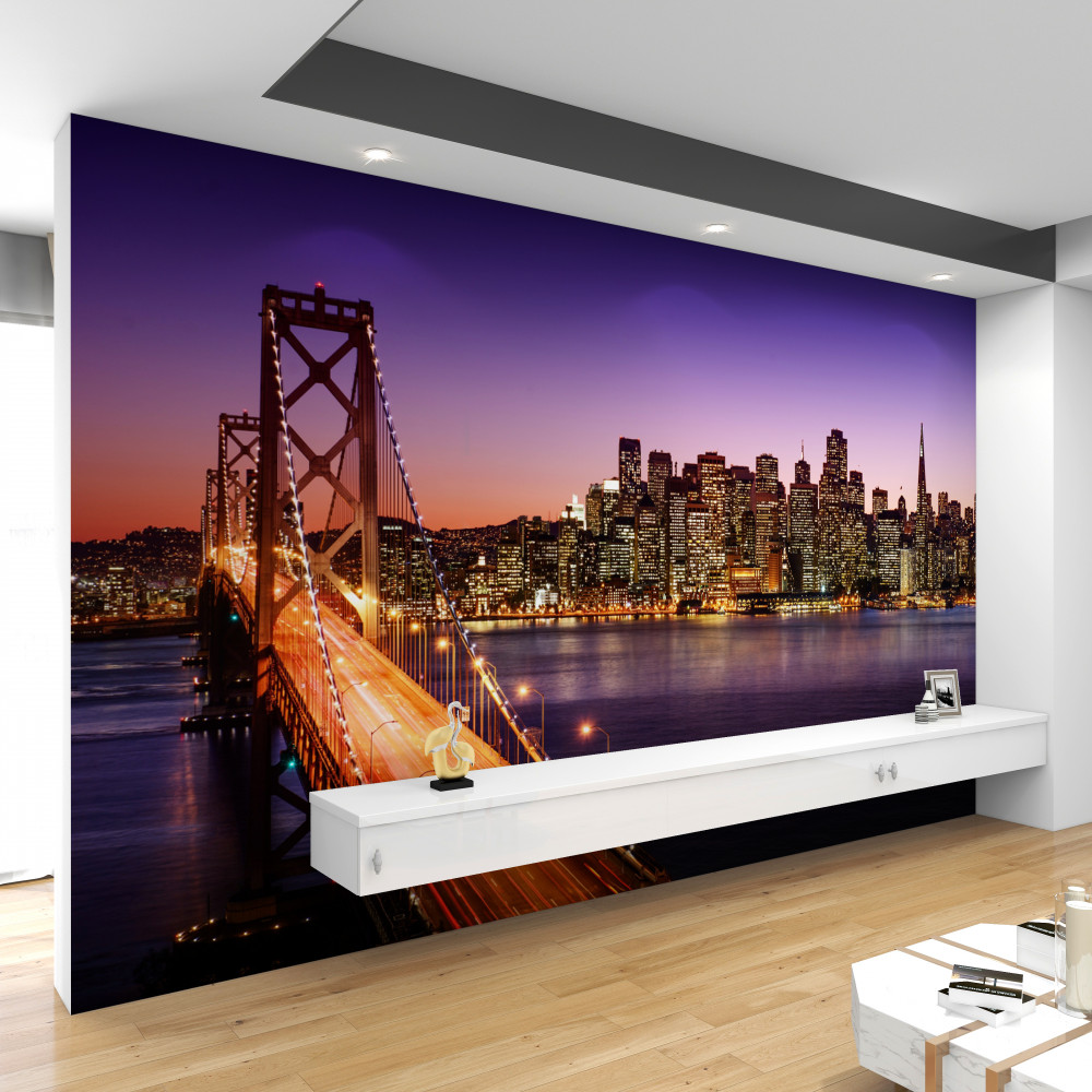 Fototapeta Most San Francisco w nocnych światłach