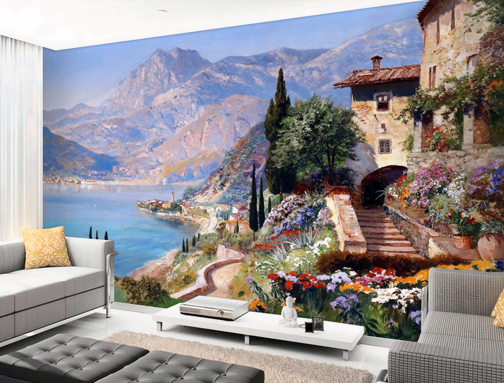 Fototapeta Śródziemnomorski krajobraz z kolorami