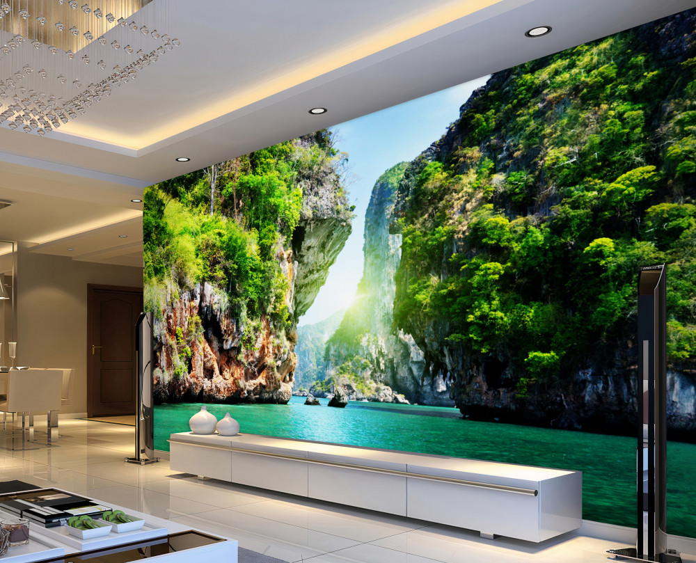 Fototapeta szmaragdowe klify nad morzem