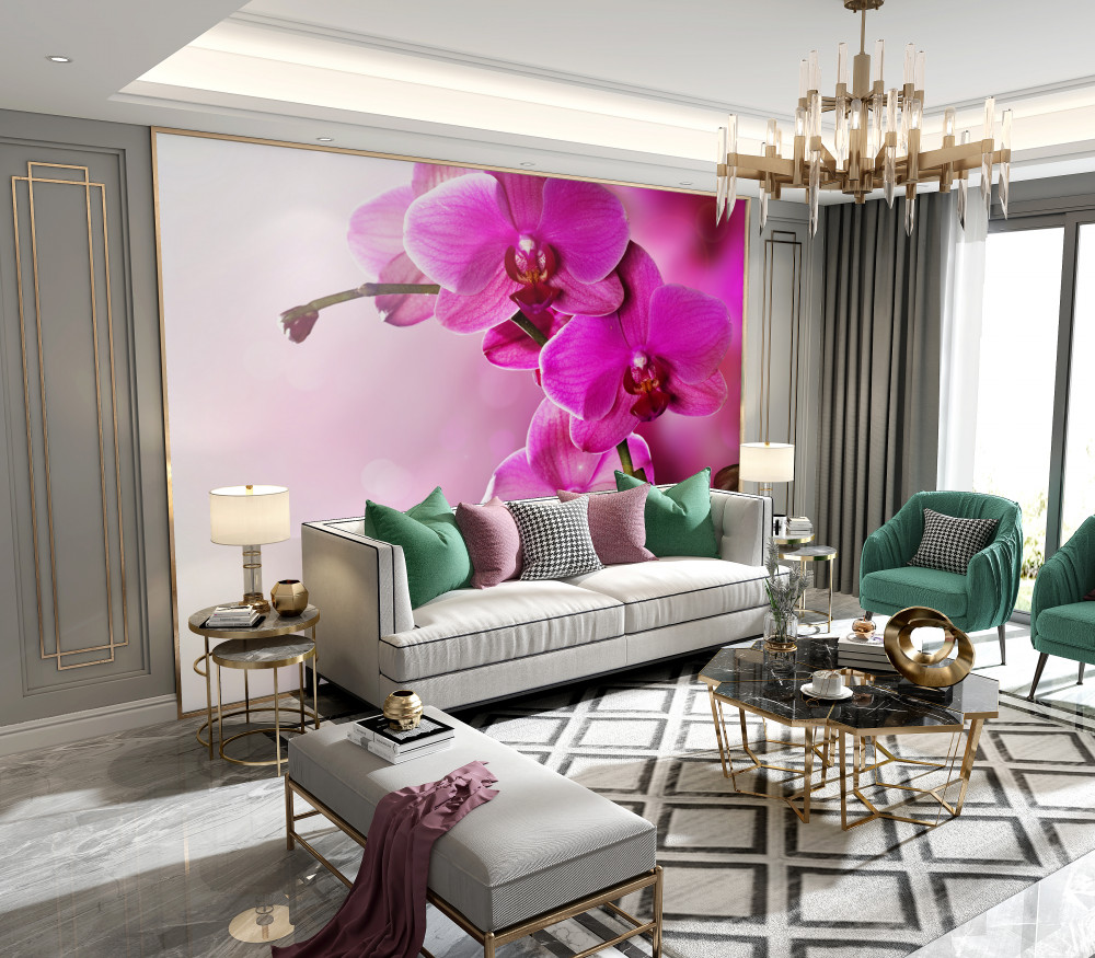 Fototapeta gałąź liliowej orchidei